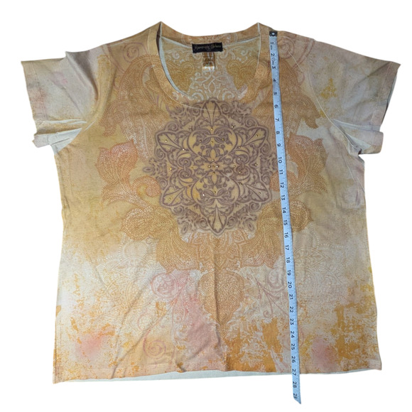 Appropriate Behavior-Women's Top Size 2XL Yellow/Orange Pre Owned Well Cared For - Picture 3 of 6